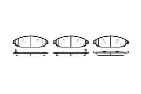 Колодки гальмівні диск. перед. (Remsa) Jeep Grand Cherokee 05>10 (P10733.02) WOKING P1073302