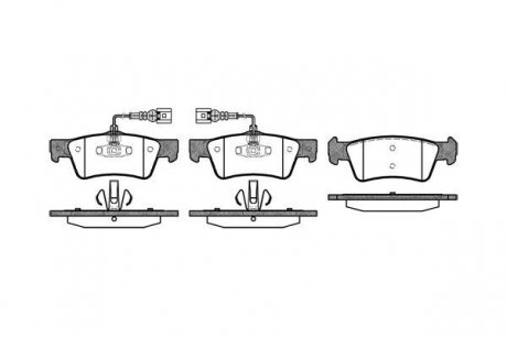 Гальмівні колодки, дискове гальмо (набір) WOKING P1087302