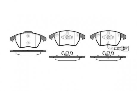 Гальмівні колодки, дискове гальмо (набір) WOKING P1130301