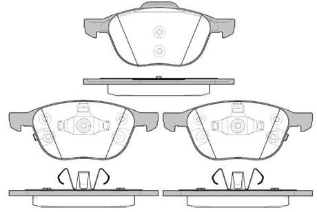 Колодки гальмівні диск. перед. (Remsa) Ford Focus iii Electric 10- (P11823.12) WOKING P1182312