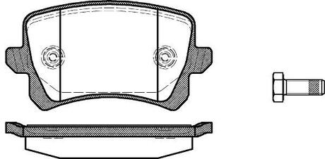 Колодки тормозные дисковые задние WOKING P12423.00