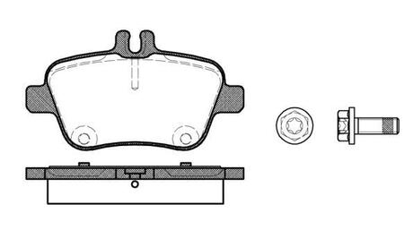 Колодки тормозные дисковые MB A 04>12 13>18 B 11>18 GLA 13> / задн (P15773.00) W WOKING P1577300