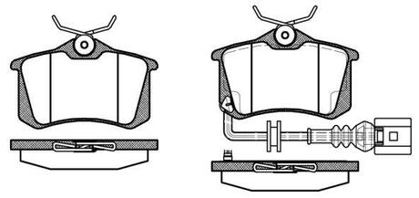 Колодки тормозные дисковые задние Audi A1 1.2 10-,Audi A1 1.4 10-,Audi A1 1.6 10 WOKING P363341