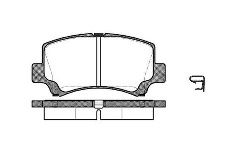 Колодки тормозные дисковые передние Chery A1 1.3 06-,Chery Jaggi 1.1 06-,Chery J WOKING P610302 (фото 1)