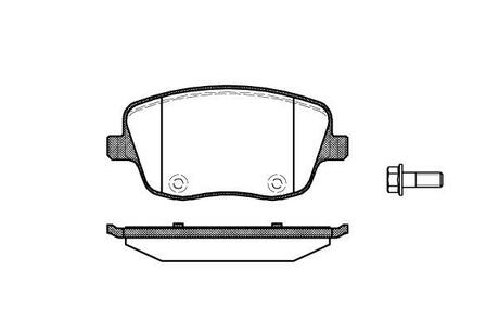 Гальмівні колодки перед. VW Polo 02-/Skoda Fabia 99-14 (TRW) WOKING P6753.00