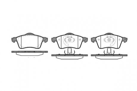 Гальмівні колодки, дискове гальмо (набір) WOKING P718300
