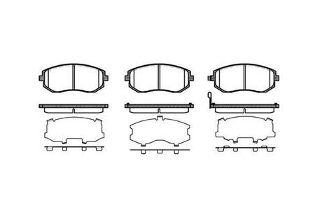 Гальмівні колодки перед. Subaru Impreza 02-/Forester 02- (akebono) WOKING P8513.11