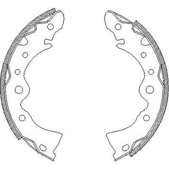 Колодки тормозные барабанные задние Nissan Almera classic 1.6 06- (Z4144.00) WOK WOKING Z414400