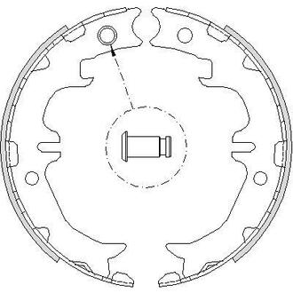 Колодки ручного гальма Lexus RX/IS/GS 93-08, Avensis/Previa/Rav4 90-06 WOKING Z4742.00