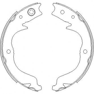 Комплект тормозных колодок стояночная тормозная система WOKING Z4748.00