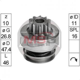 Бендикс стартера ZEN ZN1597