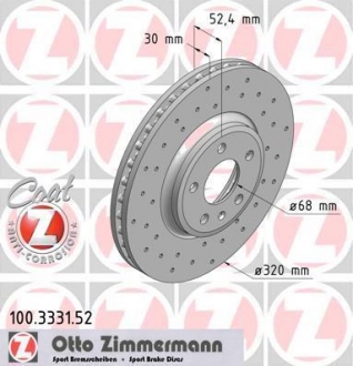 Гальмiвнi диски Sport/ Coat Z ZIMMERMANN 100333152