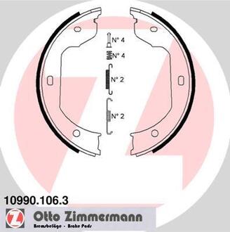 Гальмівні колодки ручного гальма ZIMMERMANN 109901063