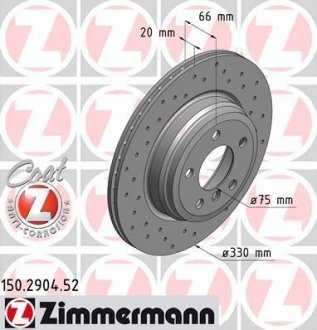 Диск гальмівний ZIMMERMANN 150.2904.52