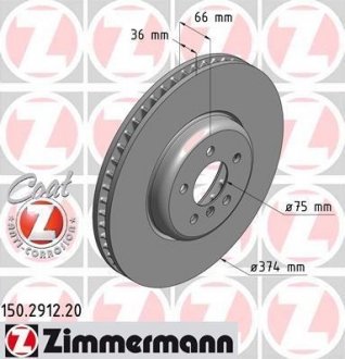 Диск тормозной ZIMMERMANN 150291220