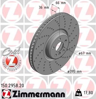 Тормозной диск ZIMMERMANN 150295820