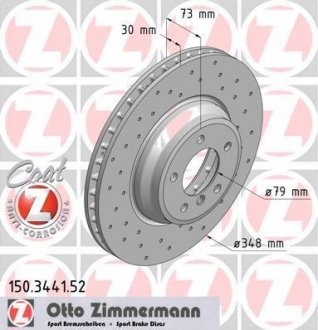 Диск гальмівний ZIMMERMANN 150.3441.52