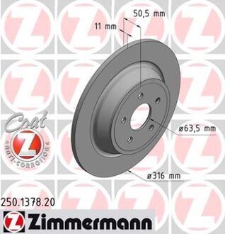 Диск гальмiвний ZIMMERMANN 250137820