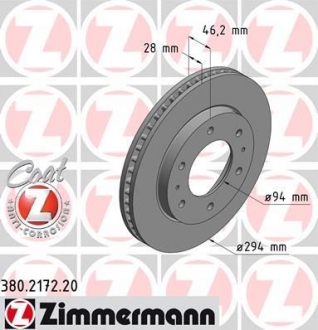 Гальмiвнi диски ZIMMERMANN 380217220