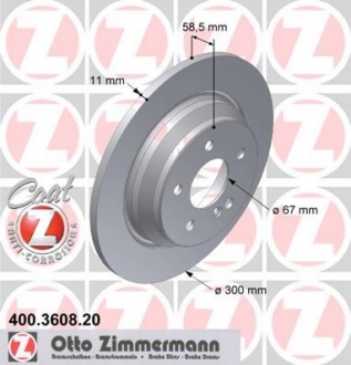 Гальмівний диск MB W220 R ZIMMERMANN 400360820