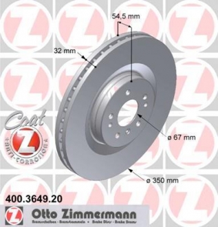 Гальмiвнi диски ZIMMERMANN 400364920