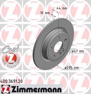 Диск тормозной ZIMMERMANN 400.3691.20