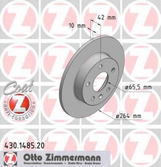 Гальмiвнi диски ZIMMERMANN 430148520