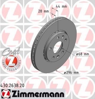 Тормозной диск ZIMMERMANN 430263820