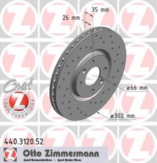 Гальмівний диск ZIMMERMANN 440.3120.52