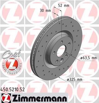 Диск гальмівний ZIMMERMANN 450.5210.52