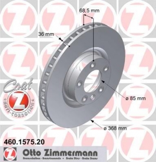 Гальмiвнi диски ZIMMERMANN 460157520