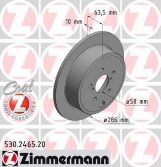 Диск тормозной COAT Z ZIMMERMANN 530.2465.20