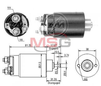 Втягивающее реле стартера ZM ZM761